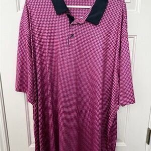 Classic Pink and Black Polo Shirt